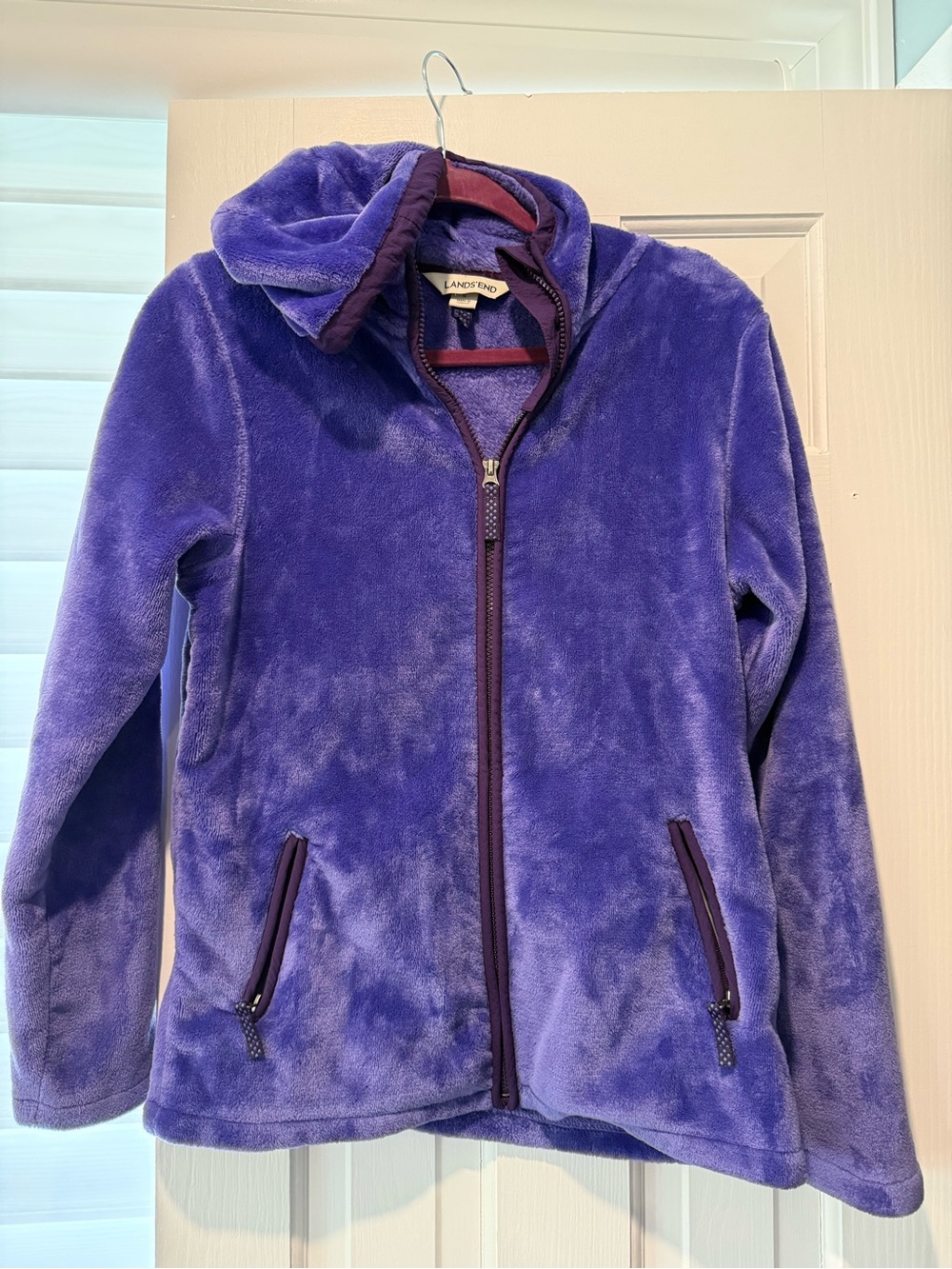 Lands' End Plush Violet Full-Zip Hoodie